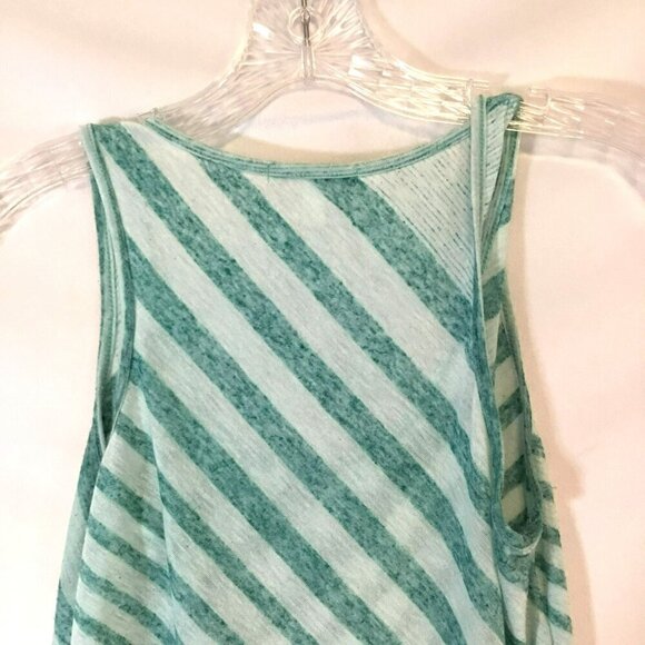 Delia's Tank Top Lightweight Chest Pocket Women's Size Small Turquoise Stripe - Picture 7 of 9